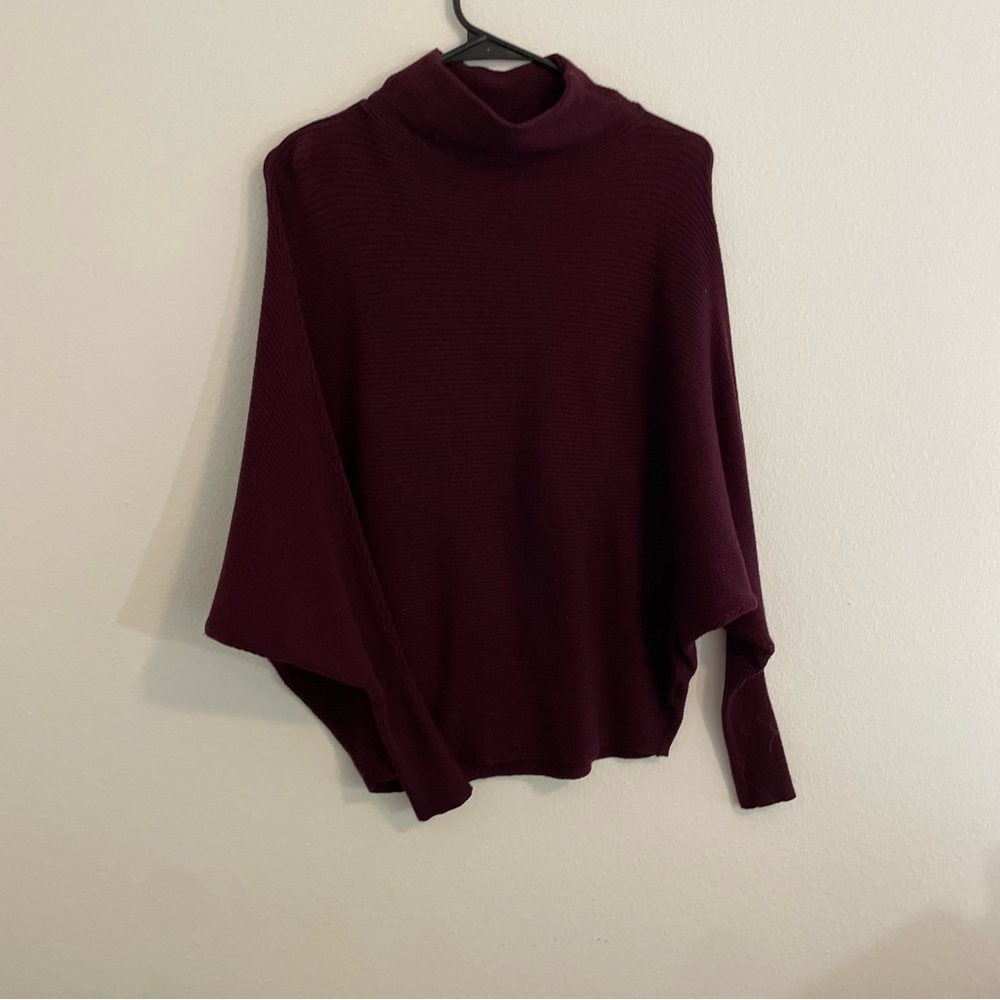 Batwing deep purple sweater